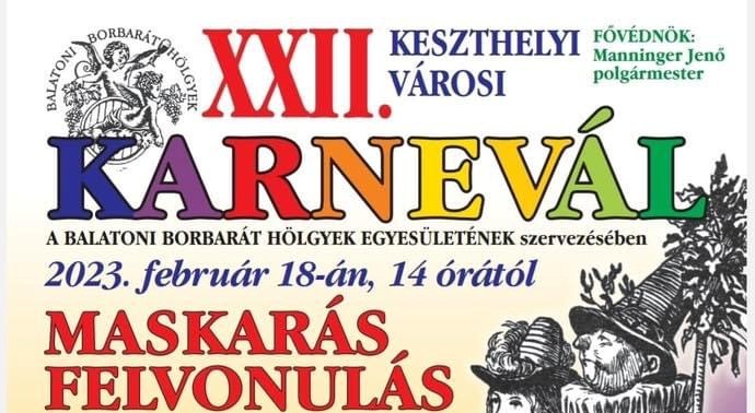XXII. Keszthelyi Városi Karnevál február 18-án szombaton!